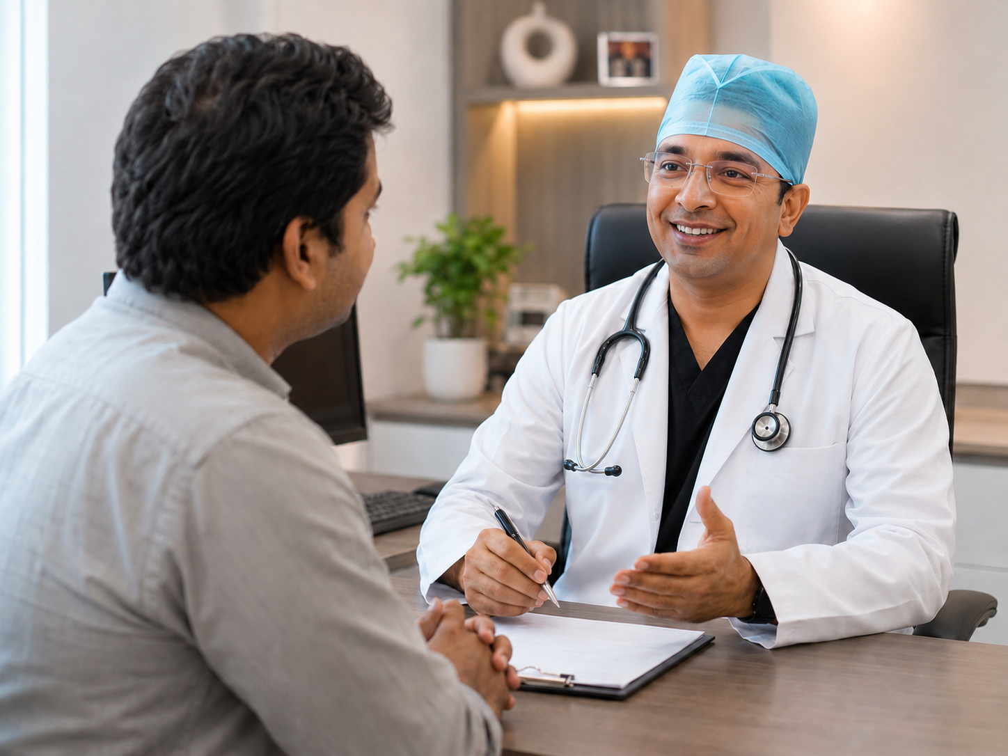 Doctor consulting a patient