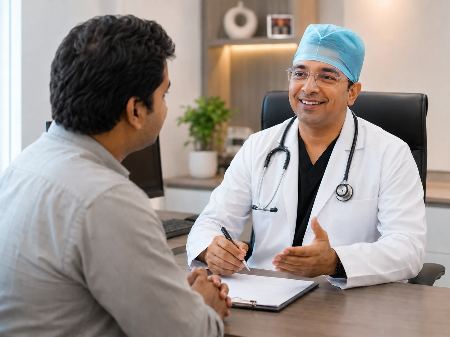Doctor consulting a patient