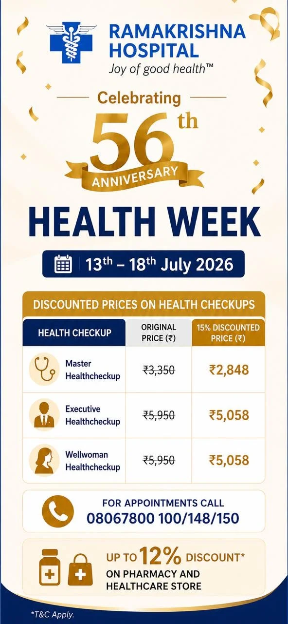 Ramakrishna Hospitals 55th Anniversary Health Week Promo